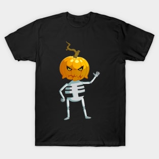 Halloween Skeleton Pumpkin T-Shirt